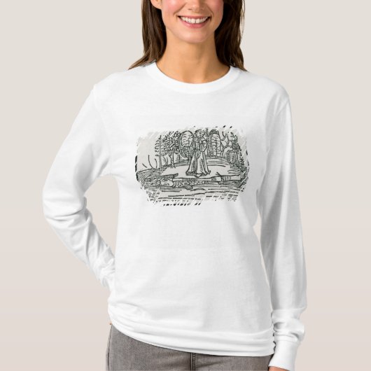 Sint-Brendan op het viseiland T-shirt (Voorkant)