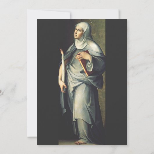 Sint Bridget van Zweden Bedankkaart (Voorkant)