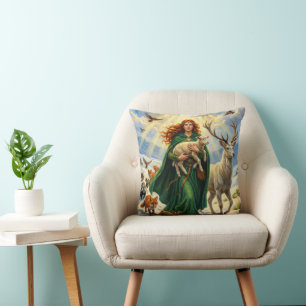 Sint Brigid Lente Godin Bosdieren Imbolc Kussen