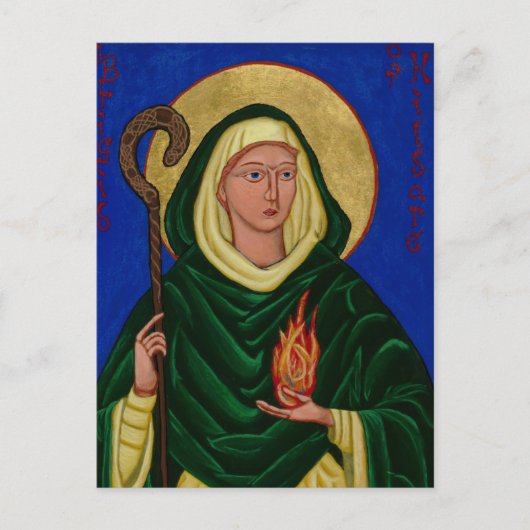 Sint-Brigid met Heilige Vuur Briefkaart (Voorkant)