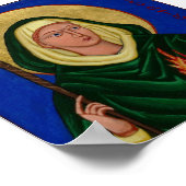 Sint-Brigid met Heilige Vuur Poster (Hoek)