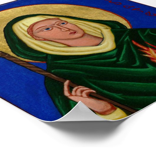 Sint-Brigid met Heilige Vuur Poster (Hoek)