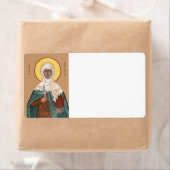 Sint-Brigid met kruis en Heilige Vuur Etiket (Insitu)