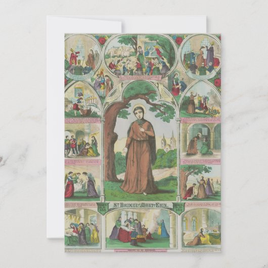 Sint Brigid van Ierland Kaart (Voorkant)