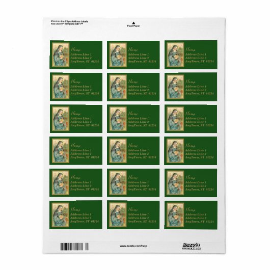 Sint-Brigid van Ierland (M 014) Etiket (Full Sheet)
