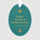 Sint-Brigid van Ierland (M 014) Ornament (achterkant)
