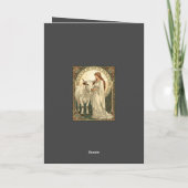 Sint Brigid van Ierland met witte koe Kaart (Achterkant)