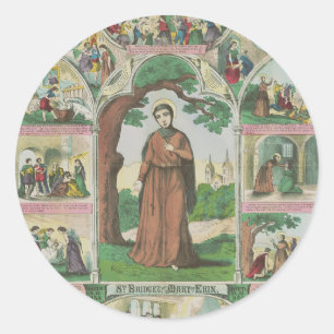 Sint Brigid van Ierland Ronde Sticker