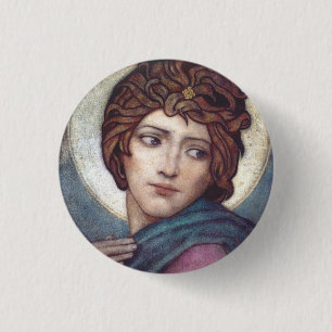 Sint Brigid van Kildare Heilige Keltische Kunst Ronde Button 3,2 Cm