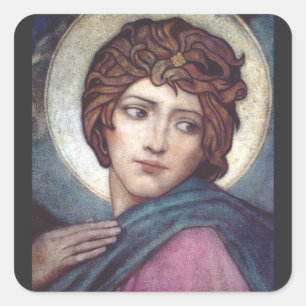Sint Brigid van Kildare Heilige Keltische Kunst Vierkante Sticker