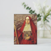 Sint Brigid van Kildare Keltische Vlam Heilige Kun Briefkaart (Staand voorkant)