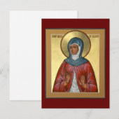 Sint-Brigid van Kildare Prayer Kaart (Voorkant / Achterkant)