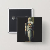 Sint Brigida van Zweden Vierkante Button 5,1 Cm (Voorkant /achterkant)