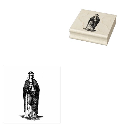 Sint-Brigitta van Zweden Katholiek Religieus Rubberstempel (Gestempeld)