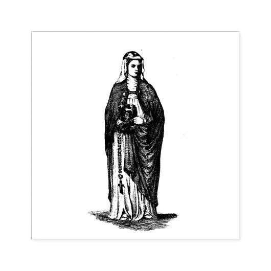 Sint-Brigitta van Zweden Katholiek Religieus Rubberstempel (Afrduk)