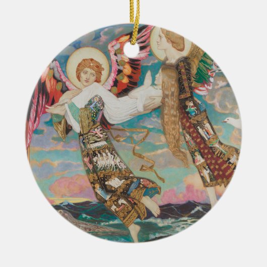 Sint-Bruid, ca. 1913 door John Duncan Keramisch Ornament (Voorkant)