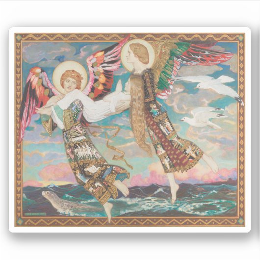 Sint-Bruid, ca. 1913 door John Duncan Sticker (Voorkant)