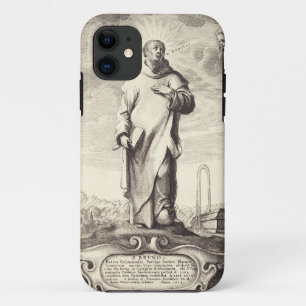Sint Bruno van Keulen Antieke Gravure Stijl Kunst Case-Mate iPhone Case