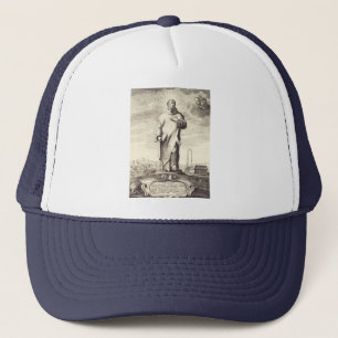 Sint Bruno van Keulen Antieke Gravure Stijl Kunst Trucker Pet