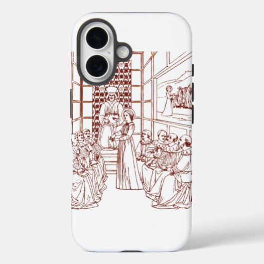 Sint-Catharina disputeert met geleerden van Masoli Case-Mate iPhone Case (Achterkant)