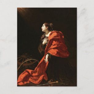 Sint-Catharina door Bartolomeo Cavarozzi Briefkaart