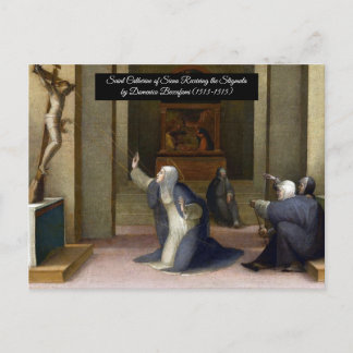 Sint-Catharina ontvangt de Stigmata Briefkaart