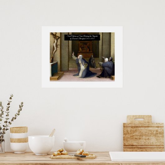 Sint-Catharina ontvangt de Stigmata Poster (Keuken)