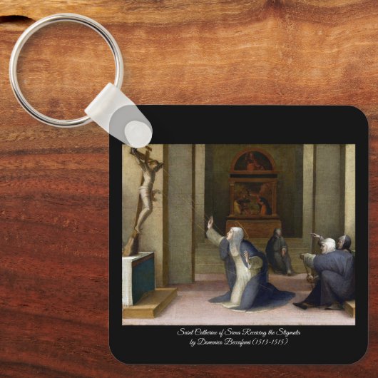 Sint-Catharina ontvangt de Stigmata Sleutelhanger (Voorkant)