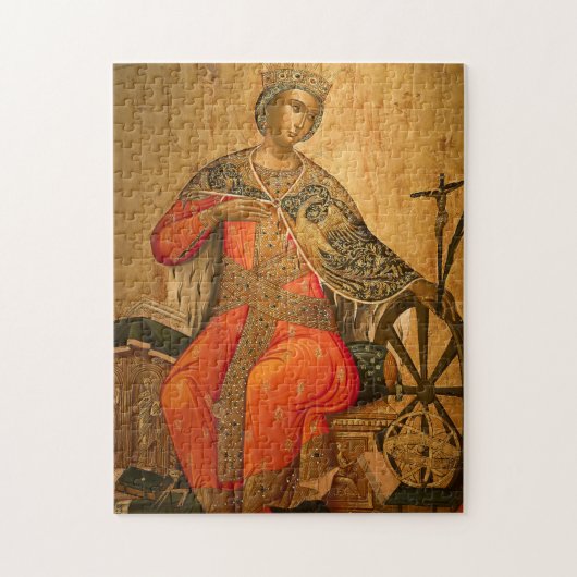 Sint-Catharina orthodox Christelijk icoon Legpuzzel (Verticaal)
