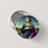 Sint Catharina van Alexandrië door Rafaël Ronde Button 3,2 Cm (Voorkant /achterkant)