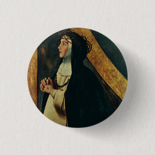 Sint Catharina van Siena door Juan Bautista Maino Ronde Button 3,2 Cm