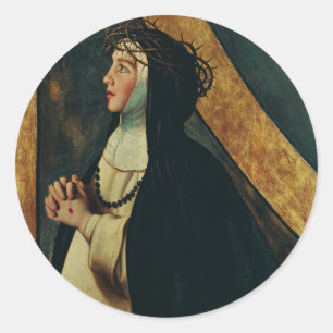 Sint-Catharina van Siena door Juan Bautista Maino Ronde Sticker