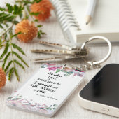 Sint Catharina van Siena Floral Quote Sleutelhanger (Voorkant Rechts)