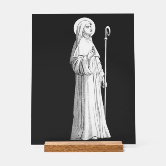 Sint Catharina van Siena Maagd Acryl Bord (Voorkant)
