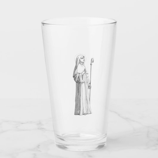 Sint Catharina van Siena Maagd Glas (Voorkant)