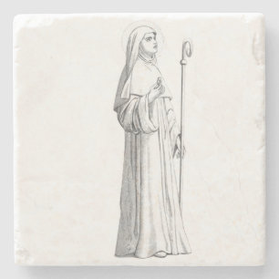 Sint Catharina van Siena Maagd Stenen Onderzetter