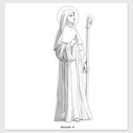 Sint Catharina van Siena Maagd Sticker (Vel)