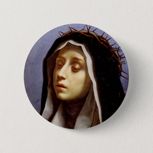 Sint Catharina van Siena Ronde Button 5,7 Cm (Voorkant)