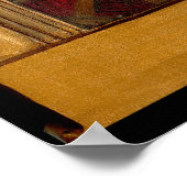 Sint-Catherine-icoon met getikte kunst Poster (Hoek)