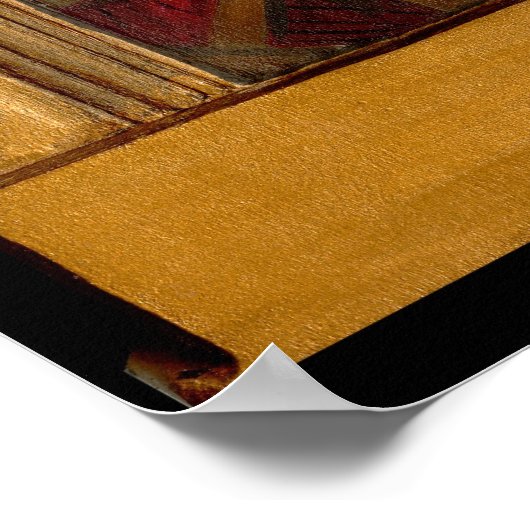 Sint-Catherine-icoon met getikte kunst Poster (Hoek)