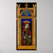 Sint-Catherine-icoon met getikte kunst Poster (Voorkant)