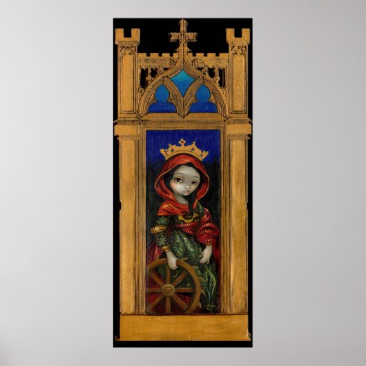 Sint-Catherine-icoon met getikte kunst Poster (Voorkant)