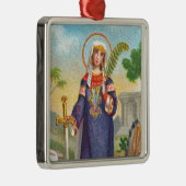 Sint-Catherine van Alexandrië in de Egyptische Dre Metalen Ornament (Rechts)