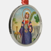 Sint-Catherine van Alexandrië in de Egyptische Dre Metalen Ornament (Rechts)