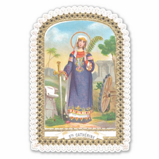 Sint-Catherine van Alexandrië in de Egyptische Dre Sticker (Voorkant)