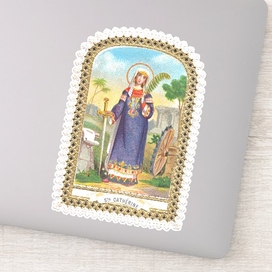 Sint-Catherine van Alexandrië in de Egyptische Dre Sticker (Detail)