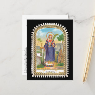Sint-Catherine van Alexandrië in de Egyptische kra Briefkaart