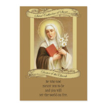 Sint-Catherine van Siena Prayer en Heilige Kaart