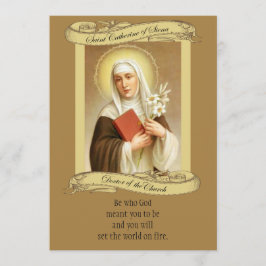 Sint-Catherine van Siena Prayer en Heilige Kaart