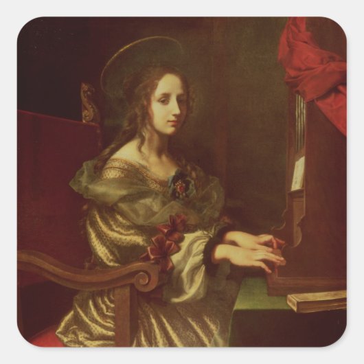 Sint-Cecilia 2 Vierkante Sticker (Voorkant)
